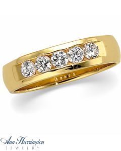 14k Yellow Gold 5/8 ct tw Women's and Men's Diamond Wedding Band