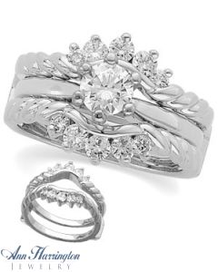 14k White or Yellow Gold 1/2 ct tw Diamond Ring Guard, F0179