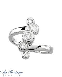 14k White or 2-Tone Gold 1/2 ct tw Diamond Right Hand Ring, F3260