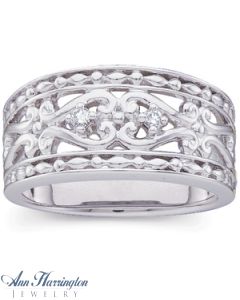 14k White Gold .05 ct tw Diamond Fashion Ring