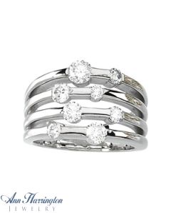 14k White Gold 1 1/5 ct tw Diamond Right Hand Ring