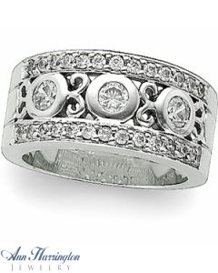 14k White Gold 1 ct tw Diamond Anniversary Band