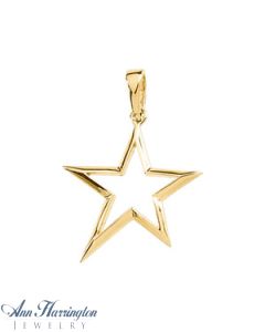 14k Yellow Gold 20 x 22 mm Star Pendant