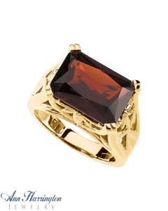 14k Yellow Gold 14x10 mm Genuine Mozambique Garnet  Ring