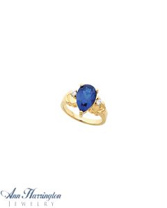 14k Yellow or White Gold Pear Shape Ring Setting