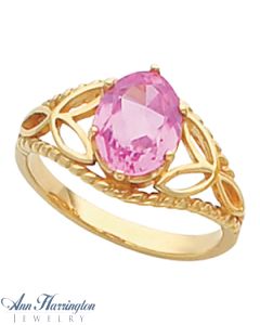 14k Yellow or White Gold 5x3, 6x4, 7x5, 8x6 and 9x7 mm Oval Filigree Ring Setting