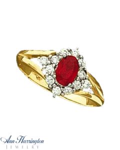 14k Yellow or White Gold 6x4 mm Oval Ring Setting