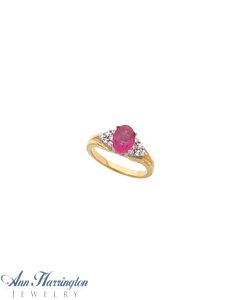 14k Yellow or White Gold 8x6 mm Oval Ring Setting