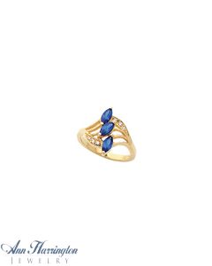 14k Yellow or White Gold Marquise Ring Setting