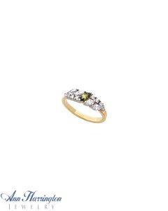 14k 2-Tone or White Gold 5x3 and 4- 4x2 mm Marquise Ring Setting