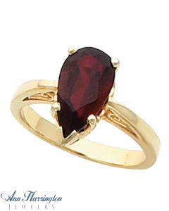 14k Yellow or White Gold 14x9 mm Pear Shape Ring Setting