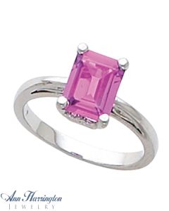 14k White or Yellow Gold Emerald 6x4, 7x5, 8x6, 9x7, 10x8, 11x9, 12x10, 14x10, 14x12, 16x12 and 18x13 Ring Setting