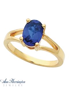 14k Yellow or White Gold 6x4 7x5 8x6 9x7 10x8 and 12x10 Split Shank Oval Ring Setting