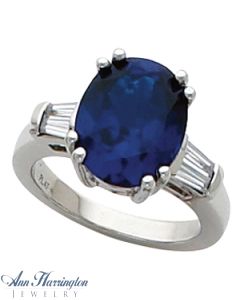 14k White or Yellow Gold 12x10 mm Oval Ring Setting, G0552