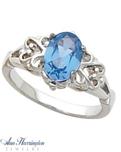 14k White or Yellow Gold 5x3, 6x4, 7x5 and 8x6 mm Oval Filigree Ring Setting