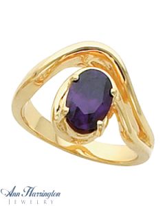 14k Yellow or White Gold 8x6 mm Oval Ring Setting