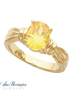 14k Yellow or White Gold 6x4 7x5 8x6 9x7 10x8 mm Oval Ring Setting, G0569