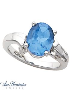 14k White or Yellow Gold 7x5, 8x6 and 10x8 mm Oval Ring Setting