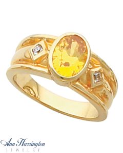 14k Yellow or White Gold 6x4, 7x5, 8x6 and10x8 Oval Ring Setting