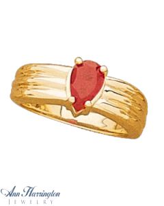 14k Yellow or White Gold 8x5 mm Pear Shape Ring Setting