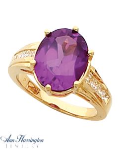 14k Yellow or White Gold 6x4, 7x5, 8x6, 9x7, 10x8 and 12x10 mm Oval Ring Setting