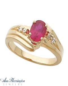 14k Yellow or White Gold 6x4 and 7x5 mm Oval Ring Setting