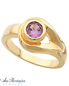14k Yellow or White Gold 4.1, 5.2, 5.8 and 6.2 mm Round Bezel Ring Setting