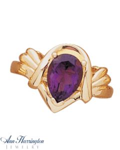 14k Yellow or White Gold 10x7 mm Pear Shape Ring Setting