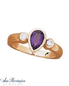 14k Yellow or White Gold 7x5 and 8x5 mm Pear Shape Ring Setting