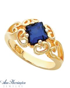 14k Yellow or White Gold 5x5 and 6x6 mm Princess or Square Cut Ring Setting