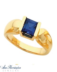 14k Yellow or White Gold 3x3, 4x4, 5x5 and 6x6 mm Princess or Square Cut Channel Set Ring Setting