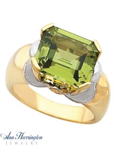 14k 2-Tone or White Gold 12x10 mm Emerald Ring Setting
