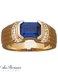 14k Yellow or White Gold 7x5 and 8x6 mm Emerald Channel Set Ring Setting