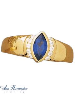 14k Yellow or White Gold 8x4 and 10x5 mm Marquise Ring Setting