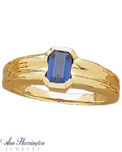 14k Yellow or White Gold 6x4, 7x5 and 8x6 mm Emerald Channel Set Ring Setting
