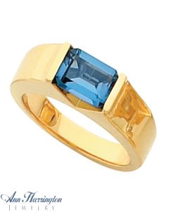 14k Yellow or White Gold 8x6 mm Emerald Channel Set Ring Setting