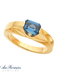 14k Yellow or White Gold 7x5 mm Emerald Channel Set Ring Setting