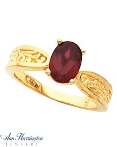 14k Yellow or White 6x4, 7x5 and 8x6 mm Gold Oval Ring Setting
