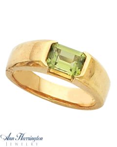 14k Yellow or White Gold 7x5 mm Emerald Channel Set Ring Setting