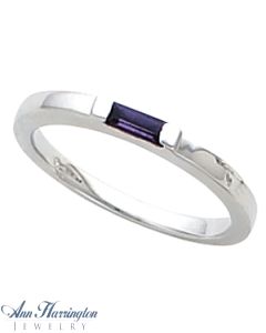14k White or Yellow Gold 5x2 mm Baguette Channel Set Ring Setting