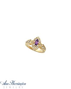 14k Yellow or White Gold 7x3.5 mm Marquise Ring Setting