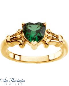14k Yellow or White Gold 7x7 mm Heart Ring Setting