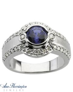 14k White or Yellow Gold 6.5 mm Round Bezel Set Ring Setting