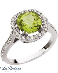 14k White and Yellow Gold 8x8 and 10x10 mm Cushion Cut Ring Setting
