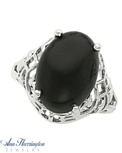 14k White or Yellow Gold 8x6, 9x7, 10x8, 11x9, 12x10 and 14x10 Oval Filigree Ring Setting, G249