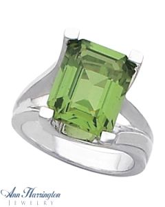 14k White or Yellow Gold 6x4, 7x5, 8x6, 9x7, 10x8 and 12x10 mm Emerald Ring Setting