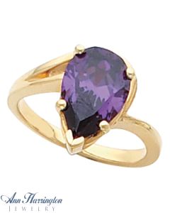14k Yellow or White Gold 5x3, 6x4, 7x5, 8x5, 9x6, 10x7 and 12x8 mm Pear Shape Ring Setting