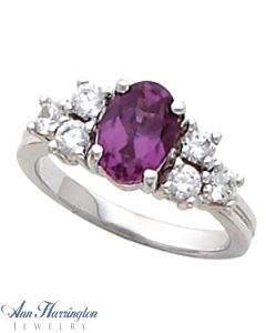 14k White or Yellow Gold 6x4, 7x5, 8x6, 9x7 and 10x8 mm Oval Ring Setting
