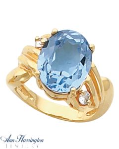 14k Yellow or White Gold 10x8 and12x10 mm Oval Ring Setting