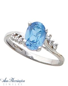 14k White or Yellow Gold 6x4, 7x5, 8x6 and 9x7 mm Oval Ring Setting